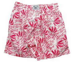 Spicy Tuna Small Swim Trunk Floral Lined Elastic Drawstring Waist 100% Polyester